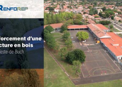 Vidéo : renforcement charpente bois au collège de La Teste (33)